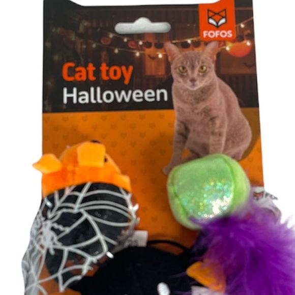 Fofos Halloween Cat Toys, Orange, Black - Picture 2 of 4